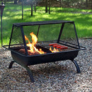 Sunnydaze Northland Outdoor Fire Pit-36 Inch Large Wood Burning Patio & Backyard