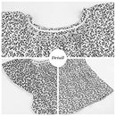 Girls Short Sleeve Dresses Fashion Print Swing Knee-Length Dress