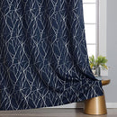 Grommet Blackout Curtains 63 Inches Long Thermal Insulated Tree Branches Pattern
