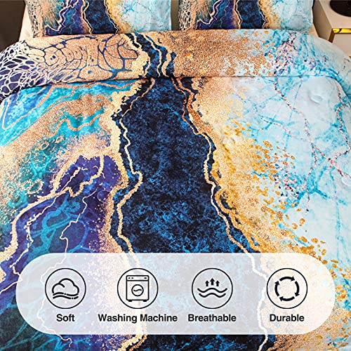 A Nice Night Marble Like Burning Mountain Printed Bedding Set,Retro Style