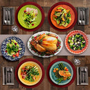 Dinner Plates, Set of 6 Porcelain Plates, 10.5 Inch Diameter
