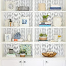 Black and White Peel and Stick Wallpaper Herringbone Contact Paper