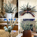 24pcs Eucalyptus Stems Decor Artificial Eucalyptus Leaves Faux Greenery Branches