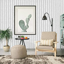 Black and White Peel and Stick Wallpaper Herringbone Contact Paper