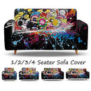 HOSIMA Piece Fit Stretch Sofa Covers - Polyester Spandex Printed Sofa Slipcovers