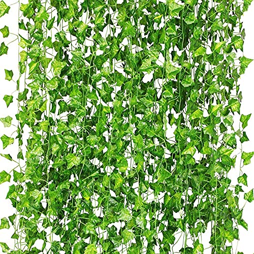 12 Pack 84Ft Artificial Ivy Garland,Ivy Garland Fake Vines UV Resistant