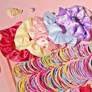 Multicolor Hair Ties For Women Girls,Elastic Ponytail Holders Rubber Band For Thick Hair