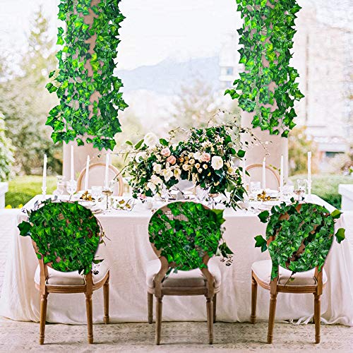 12 Pack 84Ft Artificial Ivy Garland,Ivy Garland Fake Vines UV Resistant