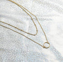 Gold Layered Choker Necklace for Women,18K Gold Plated Necklace
