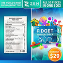 (50 Pcs) Fidget Toys, Pop It Its Party Favors, Fidgets Toy Pack Poppers Popit Popitsfidgets Popping Set, Autism Sensory Travel Toy Autistic Toddlers Kids Gift Girls Treasure Box Mini Poppet Figit ADHD