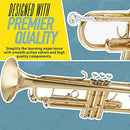 Trumpets for Beginner or Advanced Student w/Case, Cloth, Oil, Gloves - Brass Musical Instruments