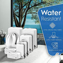 8 Piece Deluxe Set Compression Packing Cubes for Travel with HybridMax Double Capacity