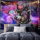 Astronaut Fantasy Space Tapestry Wall Hanging Trippy Galaxy Planet Wall Art