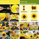 Sunflower Birthday Party Decoration Pack, 111 Pcs Baby Shower Party Supplies