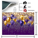 Purple and Gold Glitter Backdrop Gold Purple Balloon Party Decorations