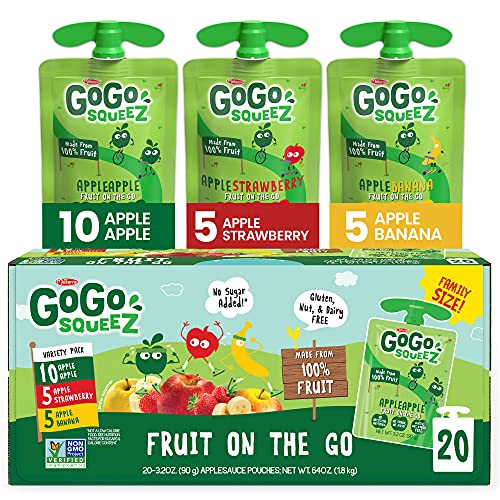 Fruit on the Go Variety Pack, Apple Apple, Apple Banana, & Apple Strawberry, 3.2 oz.