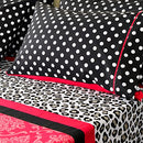 6 Piece Bed Sheet Set - Double Brushed Microfiber Print Sheet Set - 14" Deep Pocket