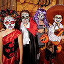 Halloween Makeup Tattoos for Adults, 10 Sheets Floral Rose Party Costume Stickers