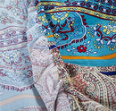 Boho Sheets Set Queen(4 PCS) Boho Colorful Tribal Striped Bed Sheets 14" 2 Pillowcases