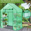 Small Walk in Greenhouse for Outdoors with PE Cover and Roll Up Door