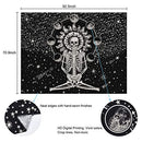 Skeleton Tapestry Chakra Black and White Stars Tapestry for Room
