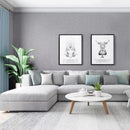 Fabric Peel and Stick Wallpaper Gray Faux Grasscloth Wallpaper Self-Adhesive Linen Wallpaper