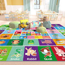 PartyKindom Kids Play Rug Mat Playmat with Non-Slip Design Playtime Collection