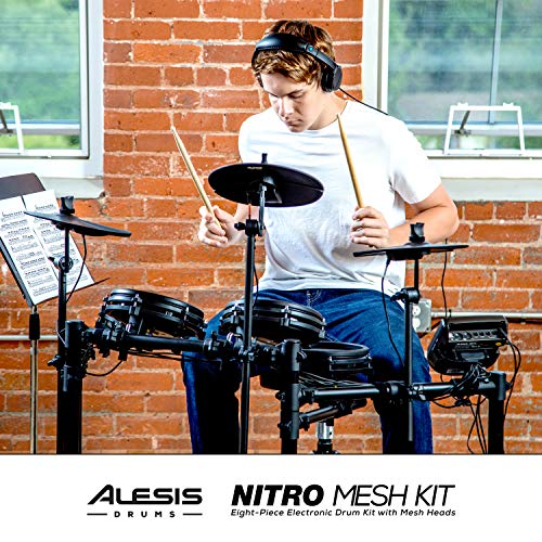 Electric Drum Set with USB MIDI Connectivity, Mesh Drum Pads, Kick Pedal