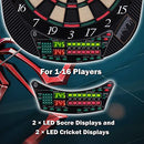 Electronic Dart Board -13.5 inch Dart Board Electronic Scoreboard for 16 Players
