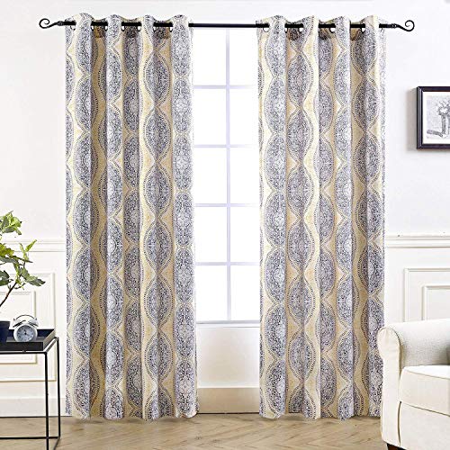 Adrianne Thermal and Room Darkening Grommet Unlined Window Curtains Set of 2