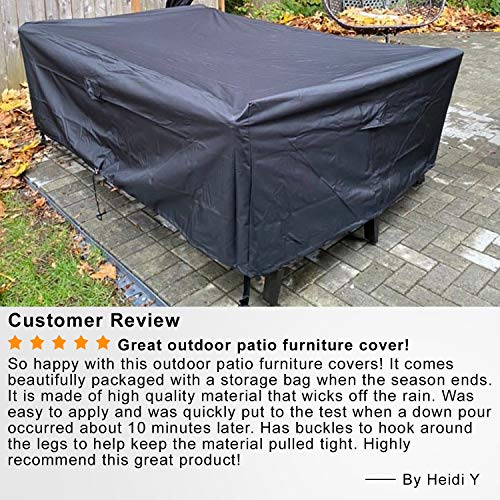 Patio Furniture Covers,100%Waterproof Rectangular Patio Table