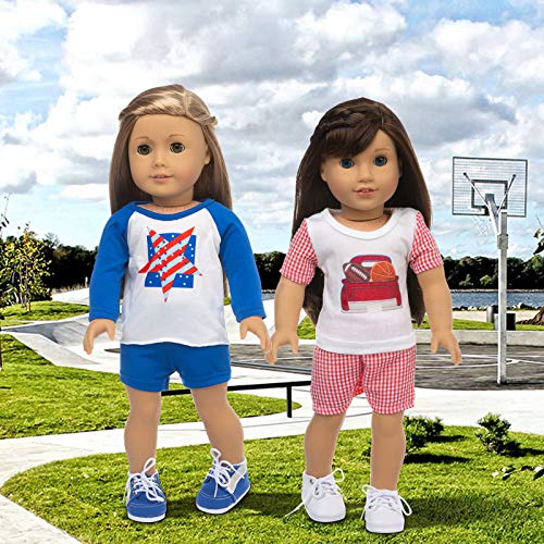 23 Pcs American Doll Clothes Dress and Accessories fit American 18 inch Girl Dolls