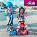 Hurtle 3-Wheeled Scooter for Kids-Wheel LED Lights,Adjustable Lean-to-Steer