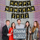 Shiny, Gold Happy New Year Banner - Large 10 Feet, No DIY | NYE Decorations