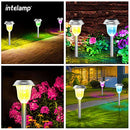 Solar Pathway Lights Garden Lights 7 Color Changing Outdoor Solar Yard Lights