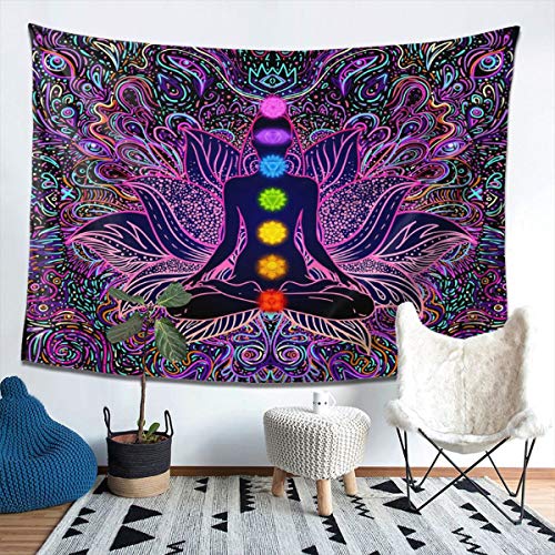 Bohemian Mandala Spiritual Tapestry 78.7" × 59.1"