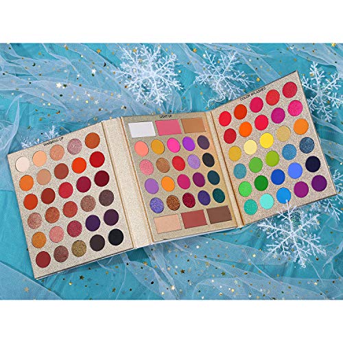 Professional 86 Colors Eyeshadow Palette with 15pcs Makeup Brushes Set All in One