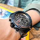 Sport Military Watches for Men Waterproof Watch Analog Quartz Leather Wristwatch