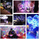 6 PACKS LED Light Up BoBo Balloons with Stick,3 Levels Flashing LED String Lights,