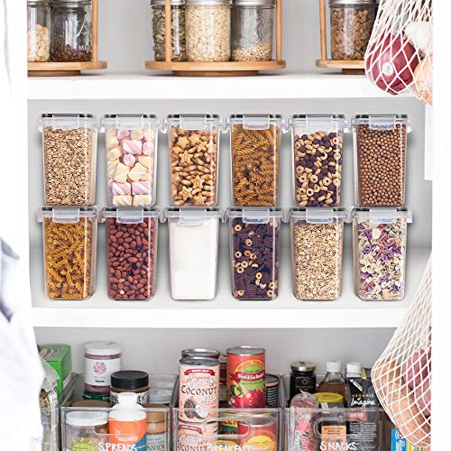 Airtight Food Storage Containers 12 Pieces 1.5qt / 1.6L- Plastic BPA Free Kitchen Pantry