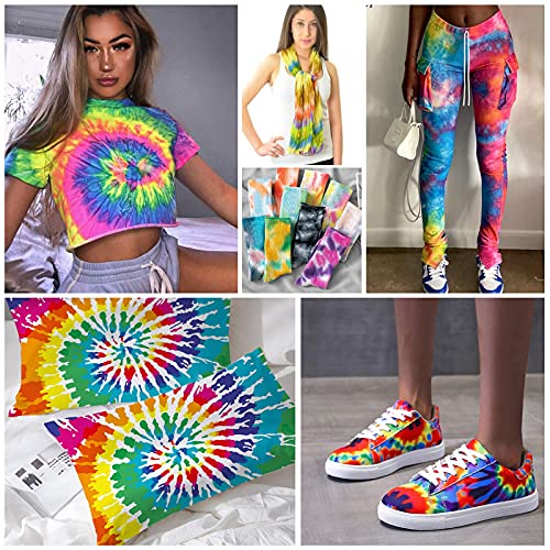 Tie Dye Kit,32Colors Fabric Dye Art Kit for Kids, Adults and Groups w/ Rubber Bands