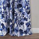 Lush Decor, Navy Zuri Flora Curtains Room Darkening Window Panel Set