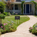 No Soliciting Sign for House,Yard Sign, 11.8" x 7.9", 14" Long Metal Stakes Included