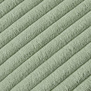 Pack of 2 Sage Green Lumbar Decorative Throw Pillow Covers with Pom-poms
