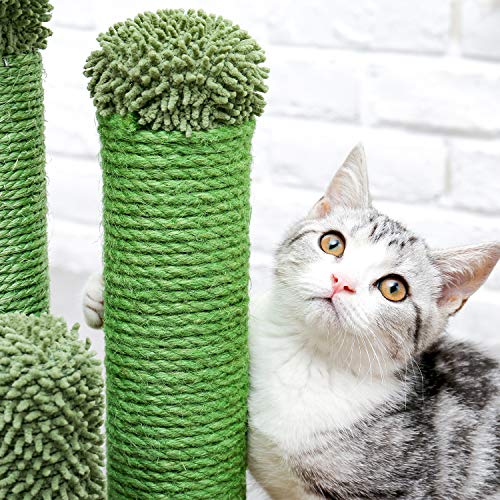Cat Scratching Post Cactus Cat Scratcher Featuring with 3 Scratching Poles 23 Inches