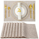 Placemats, Set of 8 Heat-Resistant Placemats Stain Resistant Anti-Skid Placemats