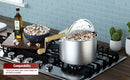 Cook N Home 02699 6-Quart Aluminum Stovetop Popcorn Popper, Red