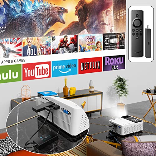 5G WiFi Projector with Bluetooth 5.1, 9000Lumens HD Movie Projector, 1080P