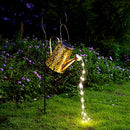 Solar Lights Outdoor Garden Decor, Large Hanging Lantern Waterproof Watering Can Landscape Lights