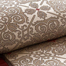 Bed Comforter Set Bed In A Bag - Taupe, Burgundy , Jacquard Pattern